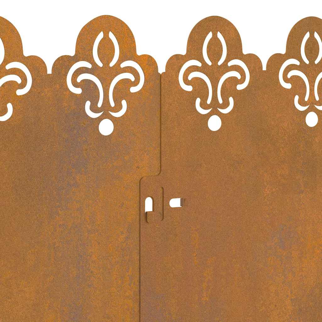 Bordure per prato 30 pcs Ruggine 103 x 0,05 x 22 cm