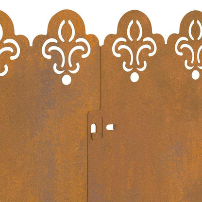 Bordure per prato 30 pcs Ruggine 103 x 0,05 x 22 cm