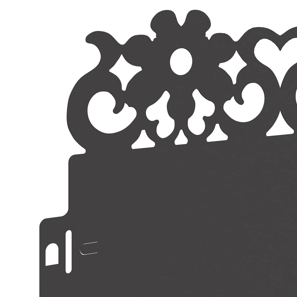 Bordure per prato 10 pcs 103 x 0,05 x 22 cm Acciaio Nero