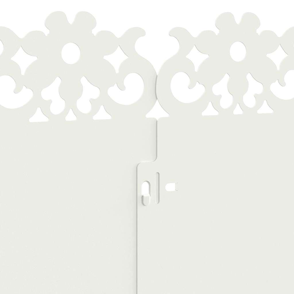 Bordure per prato 10 pcs Bianco 103 x 0,05 x 22 cm Acciaio