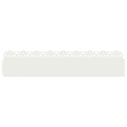 Bordure per prato 10 pcs Bianco 103 x 0,05 x 22 cm Acciaio