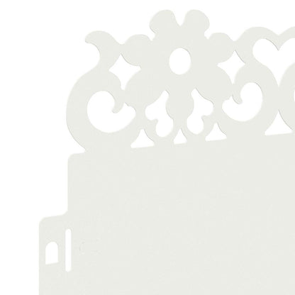 Bordure per prato 20 pcs Bianco 103 x 0,05 x 22 cm Acciaio