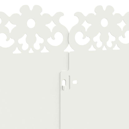 Bordure per prato 20 pcs Bianco 103 x 0,05 x 22 cm Acciaio