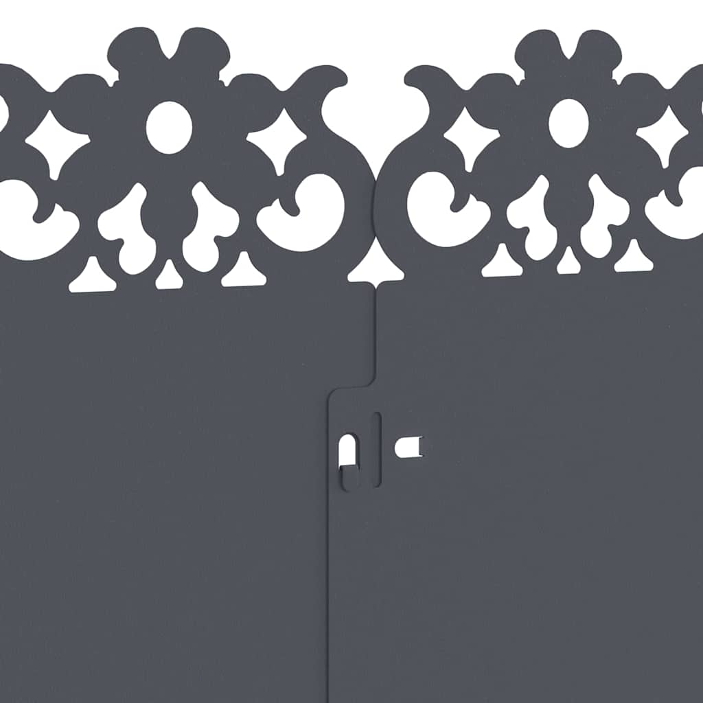 Bordure per prato 10 pcs Antracite 103 x 0,05 x 22 cm Acciaio