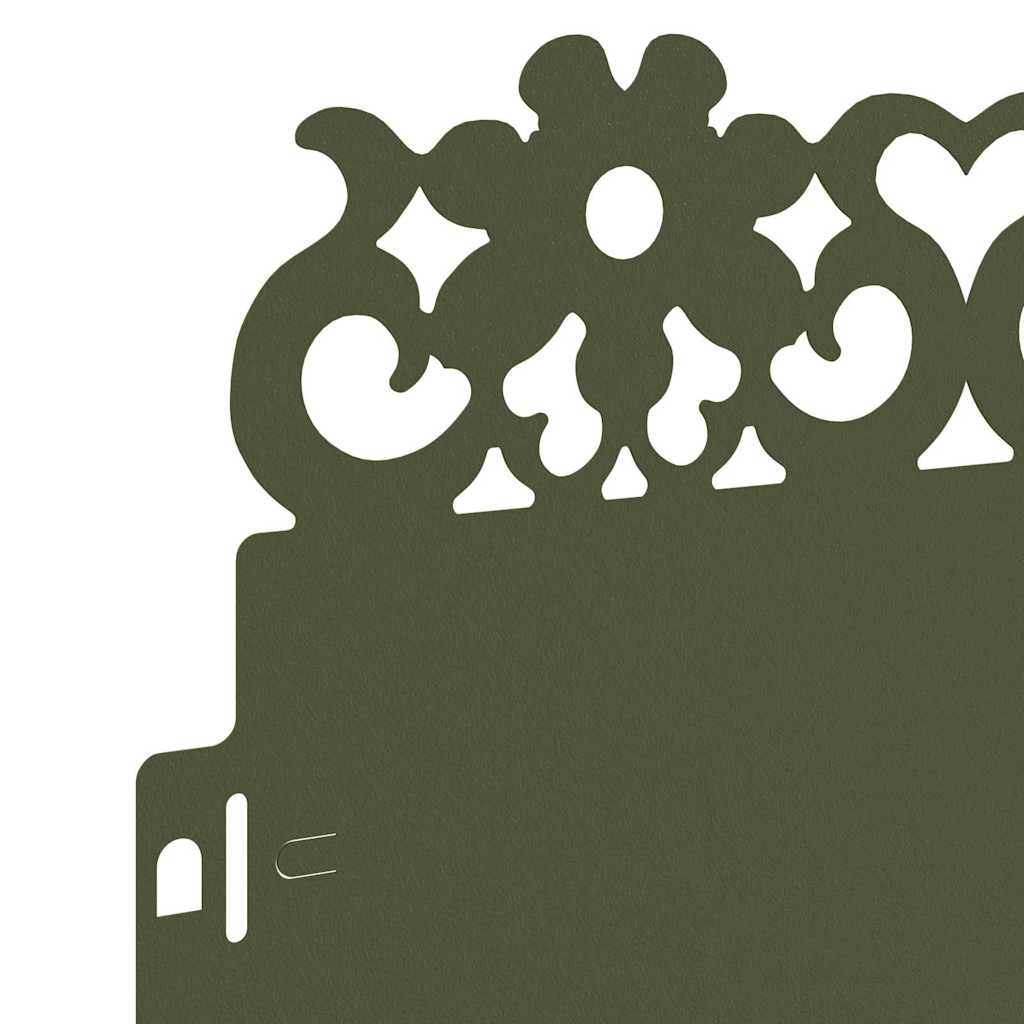 Bordure per prato 20 pcs Verde oliva 103 x 0,05 x 22 cm Acciaio