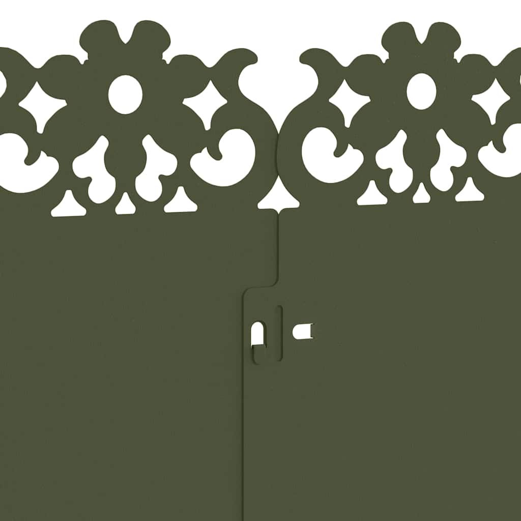 Bordure per prato 20 pcs Verde oliva 103 x 0,05 x 22 cm Acciaio