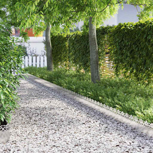 Bordure per prato 20 pcs Argento 103 x 0,05 x 22 cm