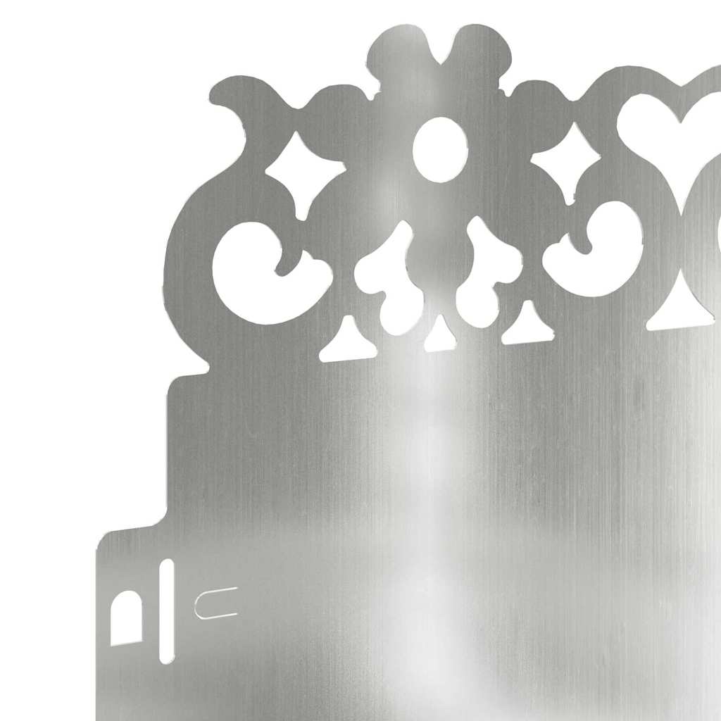 Bordure per prato 10 pcs Argento 103 x 0,05 x 22 cm