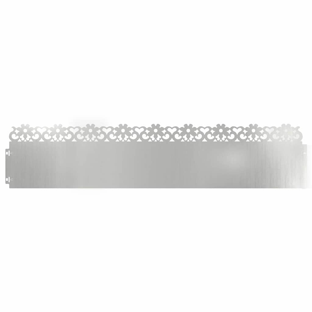 Bordure per prato 20 pcs Argento 103 x 0,05 x 22 cm