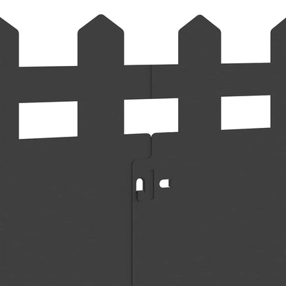 Bordure per prato 20 pcs Nero 103 x 0,05 x 22 cm Acciaio