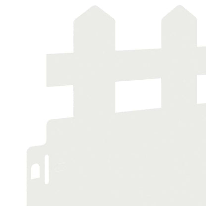 Bordure per prato 10 pcs Bianco 103 x 0,05 x 22 cm Acciaio