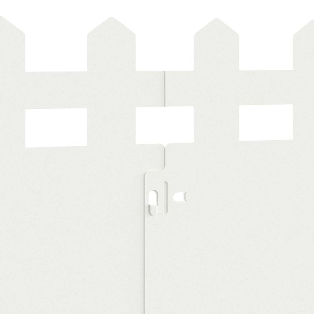 Bordure per prato 10 pcs Bianco 103 x 0,05 x 22 cm Acciaio