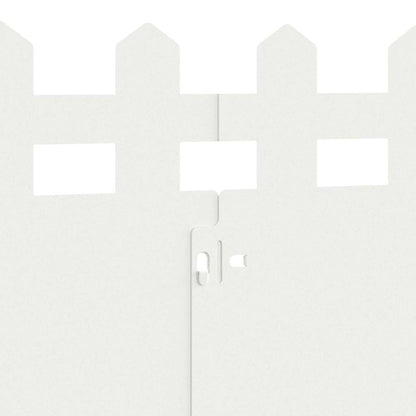 Bordure per prato 10 pcs Bianco 103 x 0,05 x 22 cm Acciaio