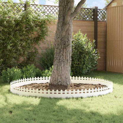 Bordure per prato 10 pcs Bianco 103 x 0,05 x 22 cm Acciaio