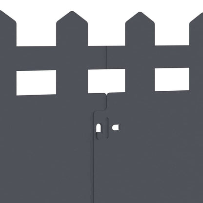 Bordure per prato 10 pcs Antracite 103 x 0,05 x 22 cm Acciaio