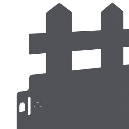 Bordure per prato 20 pcs Antracite 103 x 0,05 x 22 cm Acciaio