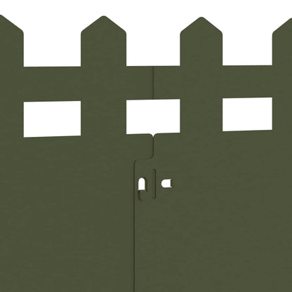 Bordure per prato 10 pcs Verde oliva 103 x 0,05 x 22 cm Acciaio