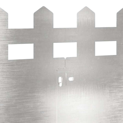 Bordure per prato 10 pcs Argento 103 x 0,05 x 22 cm