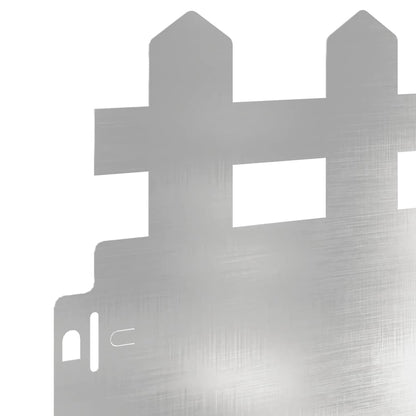 Bordure per prato 20 pcs Argento 103 x 0,05 x 22 cm