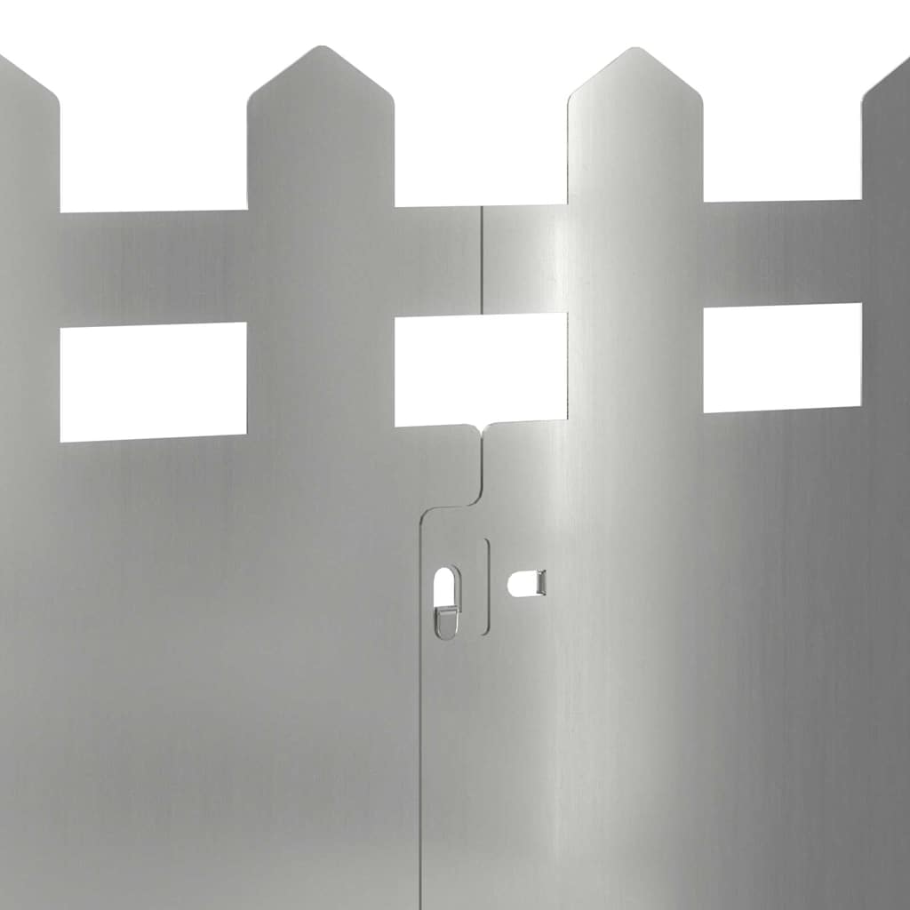 Bordure per prato 10 pcs Argento 103 x 0,05 x 22 cm