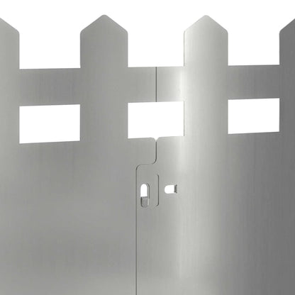 Bordure per prato 20 pcs Argento 103 x 0,05 x 22 cm