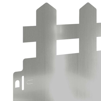 Bordure per prato 30 pcs Argento 103 x 0,05 x 22 cm