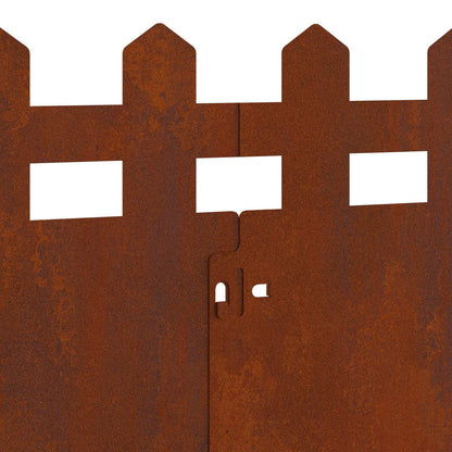 Bordure per prato 20 pcs Ruggine 103 x 0,05 x 22 cm | homemem39