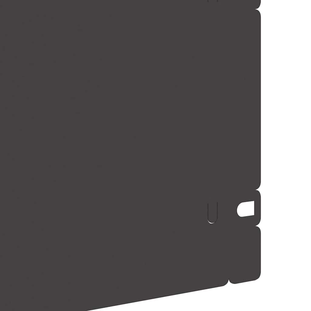 Bordure per prato 10 pcs Nero 103 x 0,05 x 22 cm Acciaio