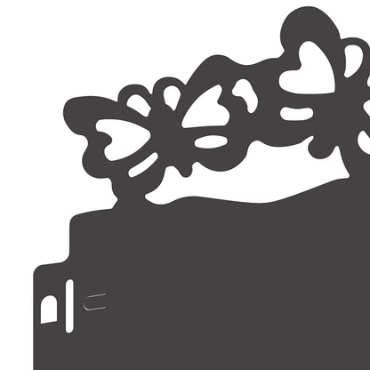 Bordure per prato 10 pcs Nero 103 x 0,05 x 22 cm Acciaio