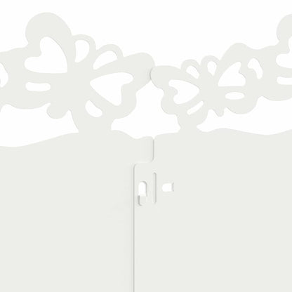 Bordure per prato 20 pcs Bianco 103 x 0,05 x 22 cm Acciaio