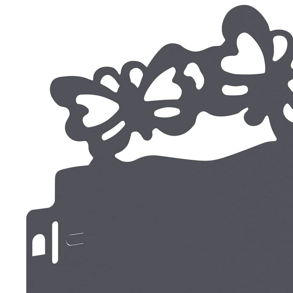 Bordure per prato 20 pcs Antracite 103 x 0,05 x 22 cm Acciaio