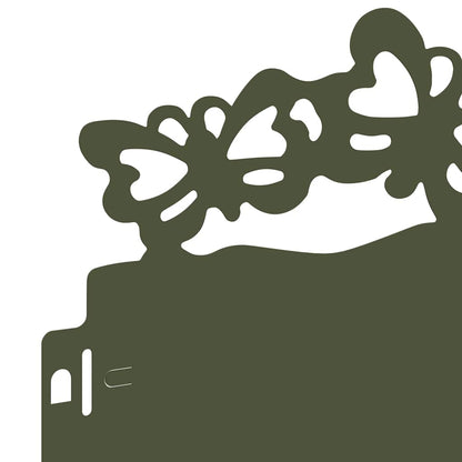 Bordure per prato 10 pcs Verde oliva 103 x 0,05 x 22 cm Acciaio