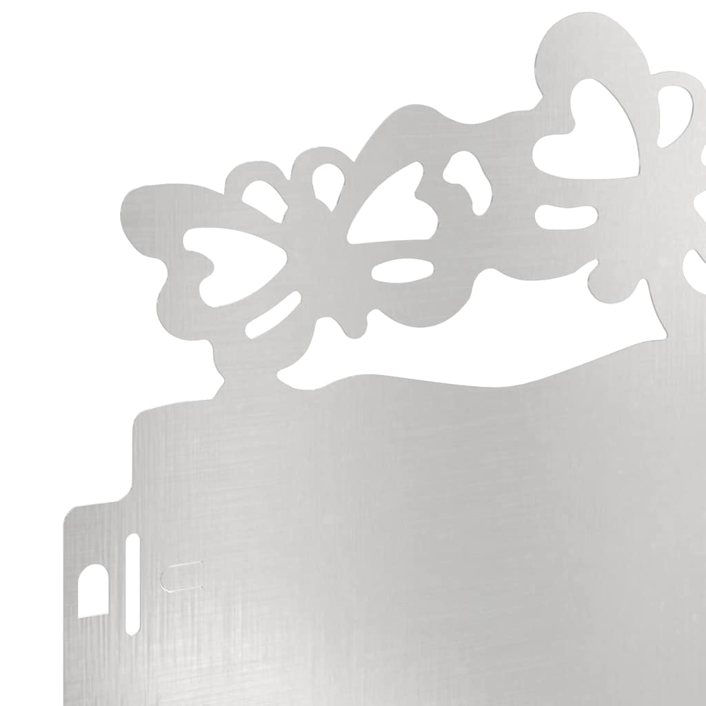 Bordure per prato 20 pcs Argento 103 x 0,05 x 22 cm