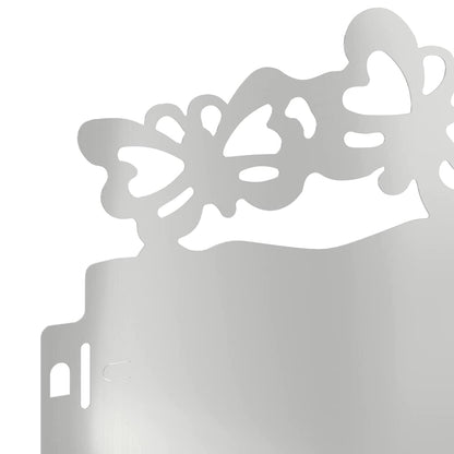 Bordure per prato 10 pcs Argento 103 x 0,05 x 22 cm