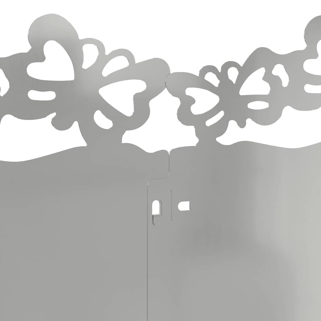 Bordure per prato 10 pcs Argento 103 x 0,05 x 22 cm