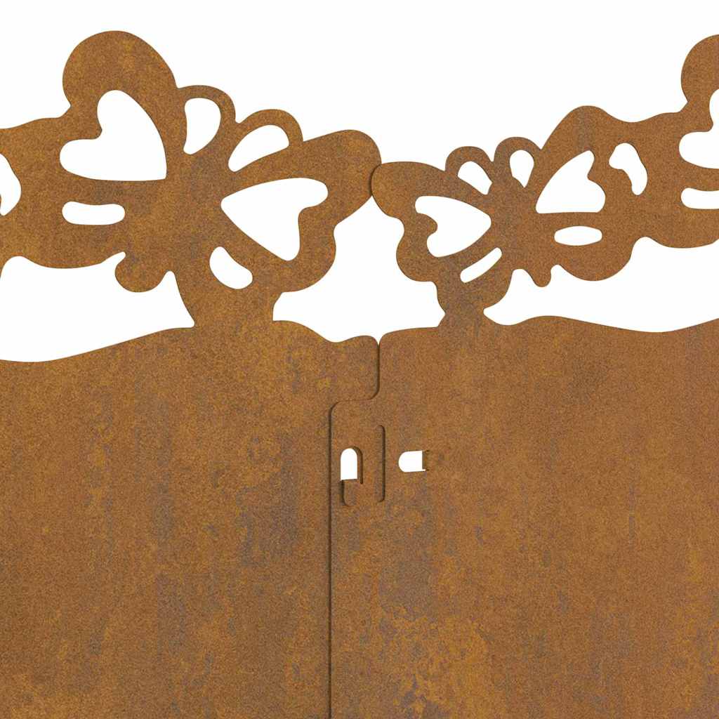 Bordure per prato 10 pcs Ruggine 103 x 0,05 x 22 cm