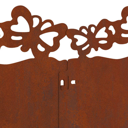 Bordure per prato 30 pcs Ruggine 103 x 0,05 x 22 cm | homemem39