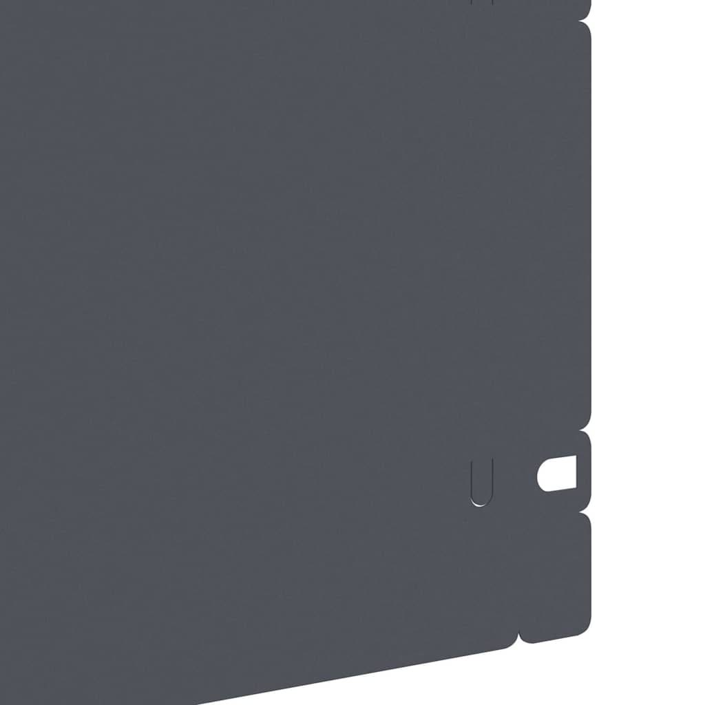 Bordure per prato 20 pcs Antracite 103 x 0,05 x 22 cm Acciaio