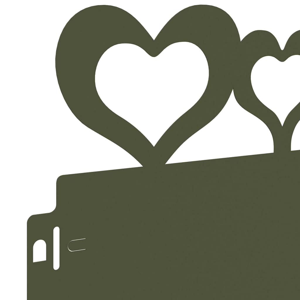 Bordure per prato 10 pcs Verde oliva 103 x 0,05 x 22 cm Acciaio