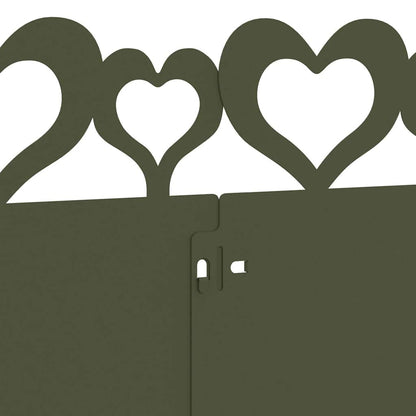 Bordure per prato 20 pcs Verde oliva 103 x 0,05 x 22 cm Acciaio