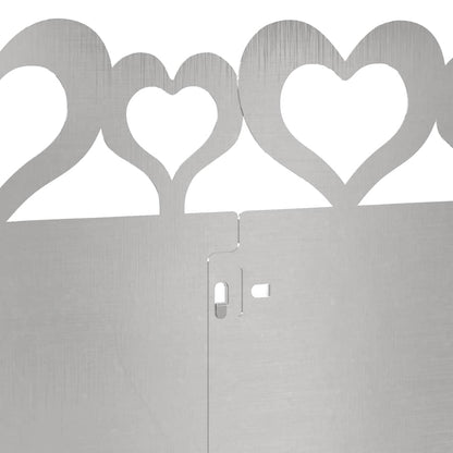 Bordure per prato 10 pcs Argento 103 x 0,05 x 22 cm