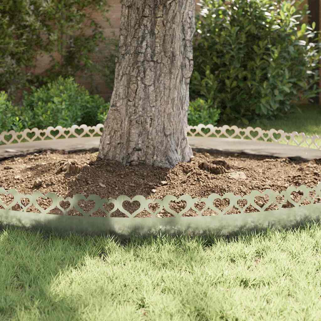 Bordure per prato 30 pcs Argento 103 x 0,05 x 22 cm