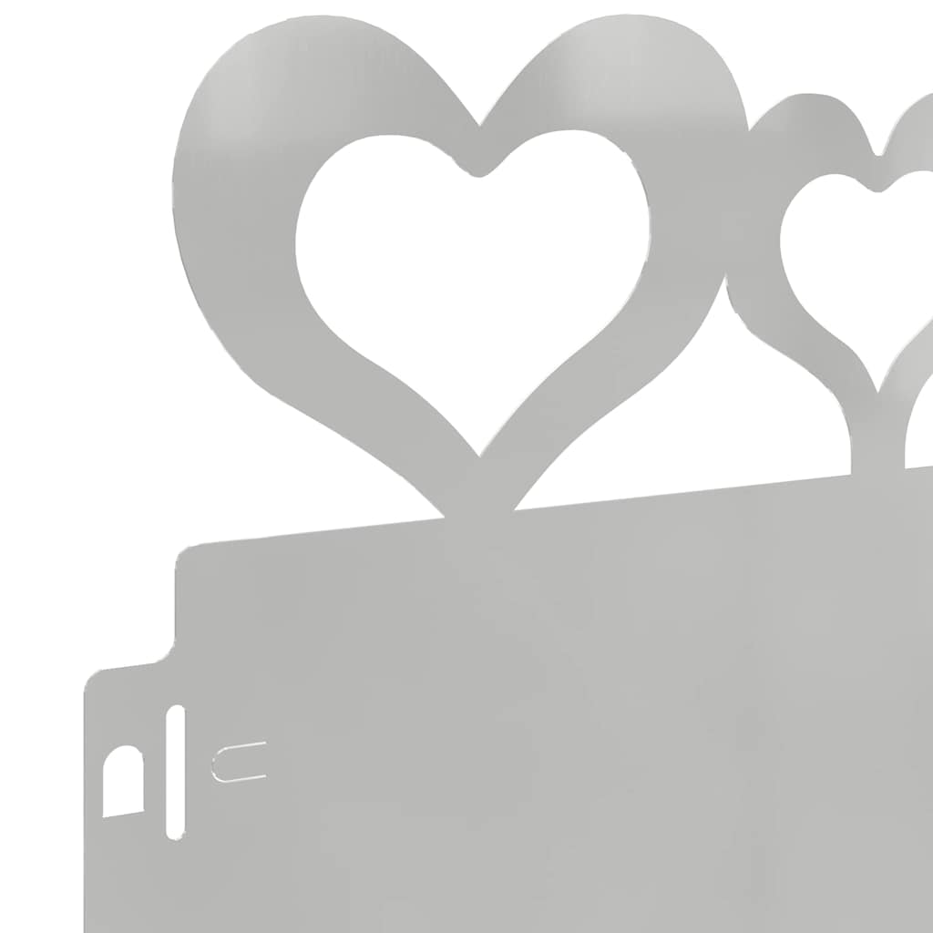 Bordure per prato 10 pcs Argento 103 x 0,05 x 22 cm