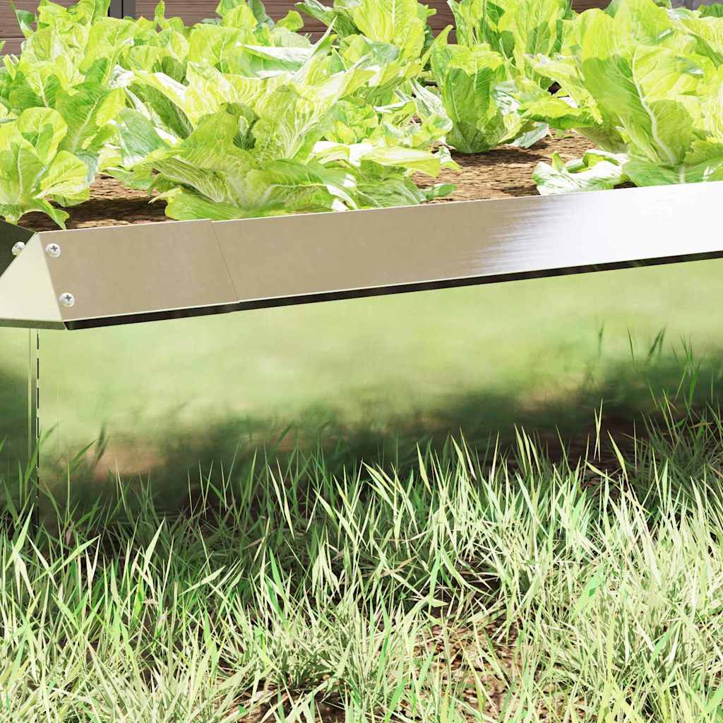 Recinto per lumache 16 pcs Argento 50 x 3,5 x 25 cm