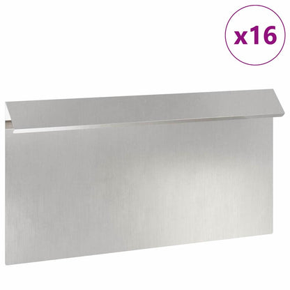 Recinto per lumache 16 pcs Argento 50 x 3,5 x 25 cm