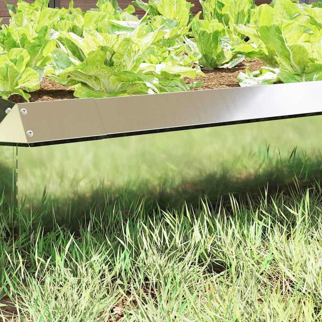 Recinto per lumache 4 pcs Argento 50 x 3,5 x 25 cm