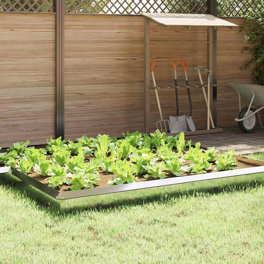 Recinto per lumache 4 pcs Argento 50 x 3,5 x 25 cm