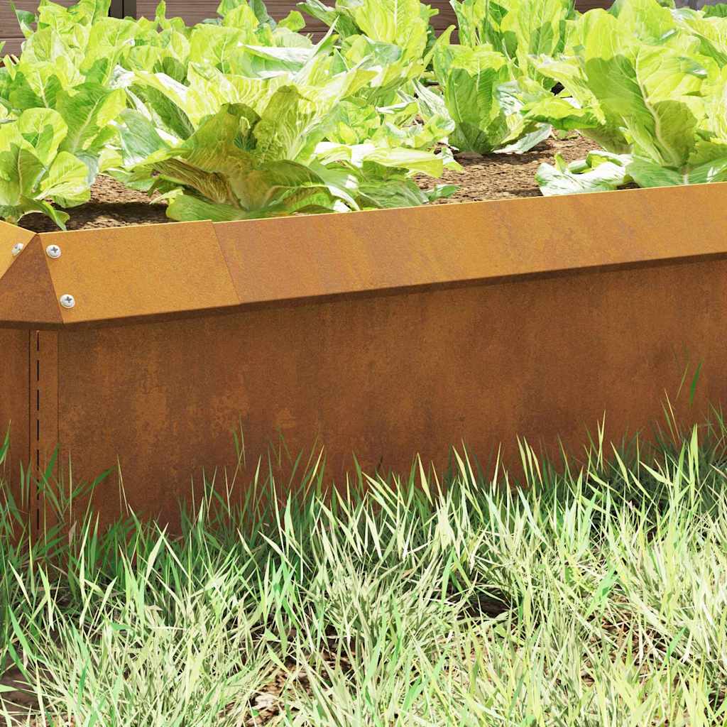 Recinto per lumache 16 pcs Ruggine 50 x 3,5 x 25 cm