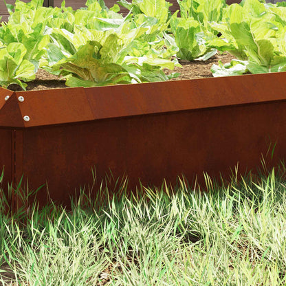 Recinto per lumache 16 pcs Ruggine 50 x 3,5 x 25 cm | homemem39