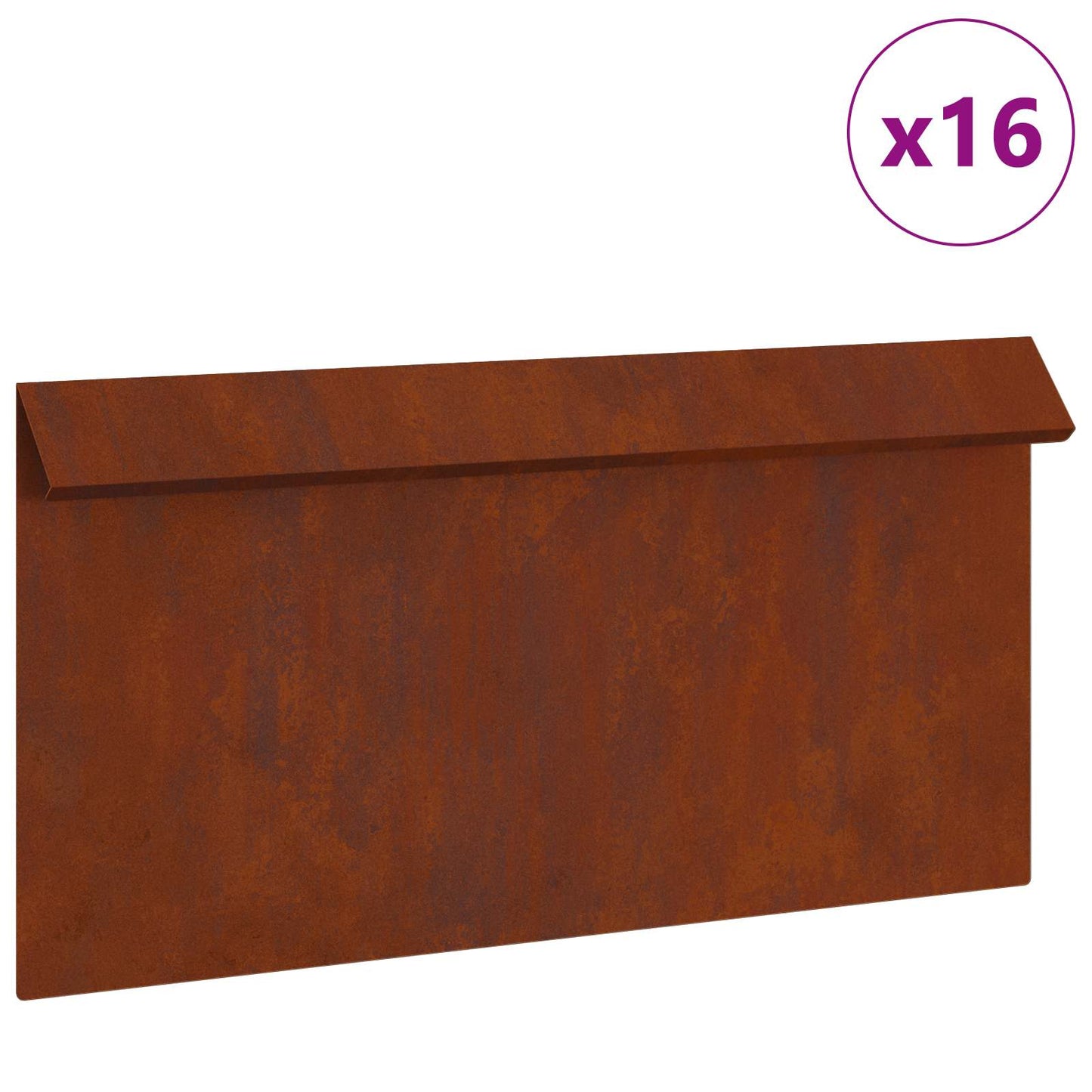 Recinto per lumache 16 pcs Ruggine 50 x 3,5 x 25 cm | homemem39